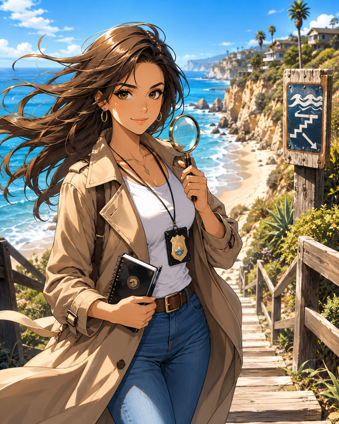 Beach Access Detective character