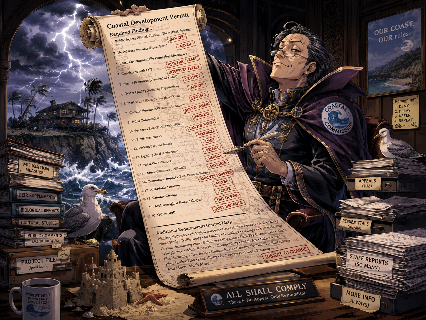 Coastal Commission scroll of doom manga image