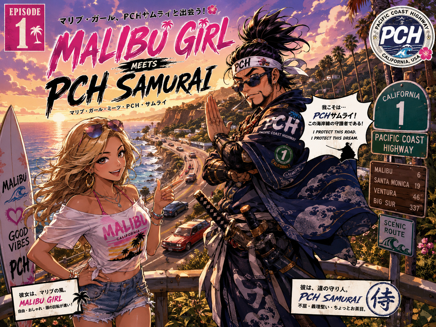 Malibu Girl meets PCH Samurai