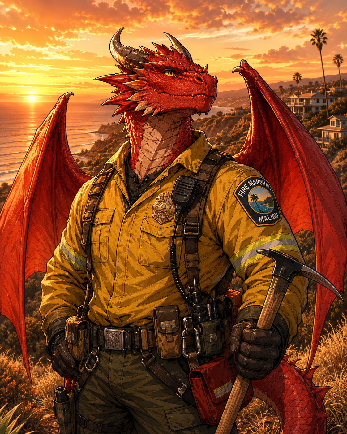 Fire Marshal Dragon character