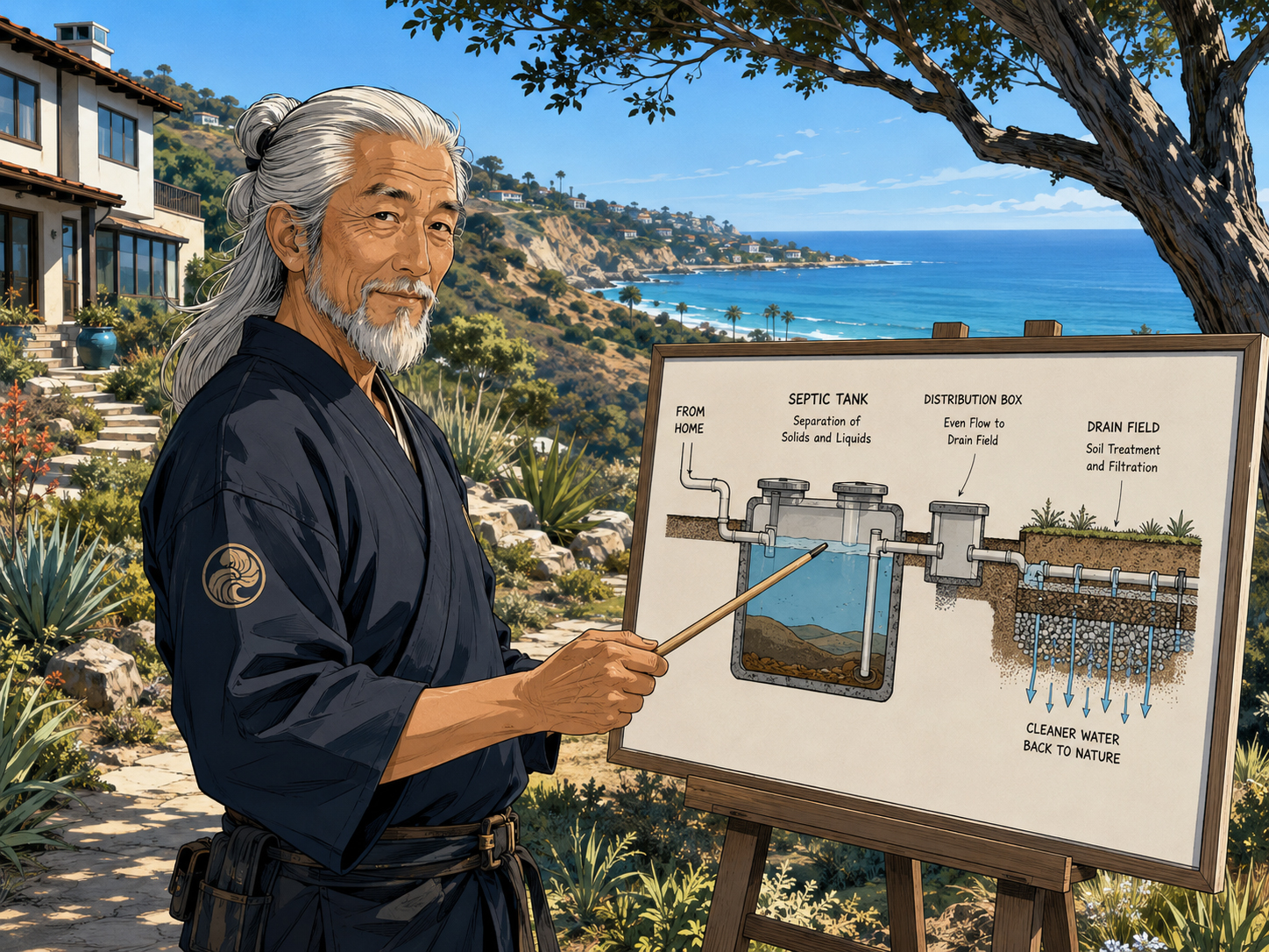 Septic System Sensei near a Malibu hillside home